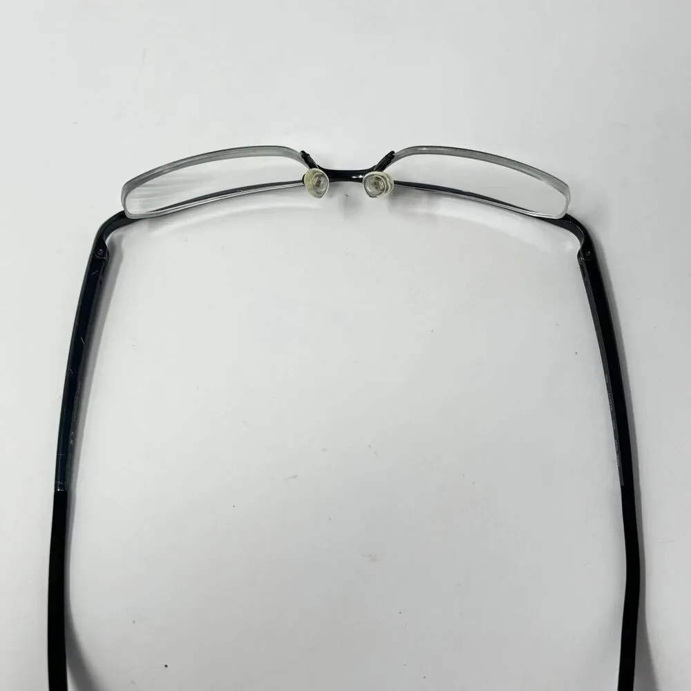Nike Titanium 6037 001 Black Semi Rimless Eyeglass Frames 53-17-135